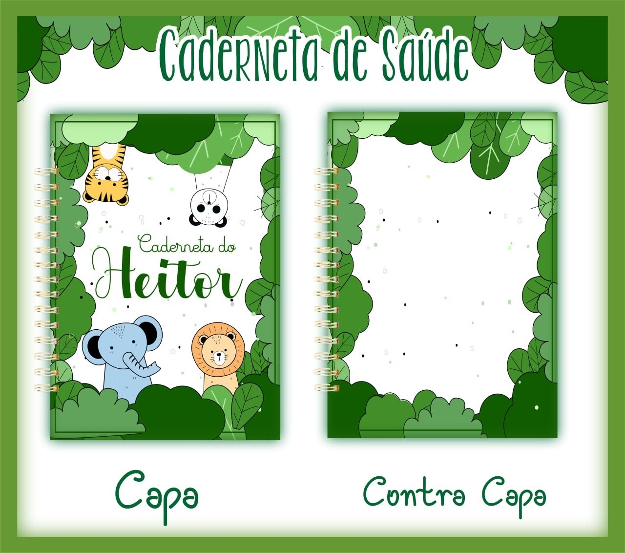 Capas Cadernetas Safari - SOMENTE CAPAS