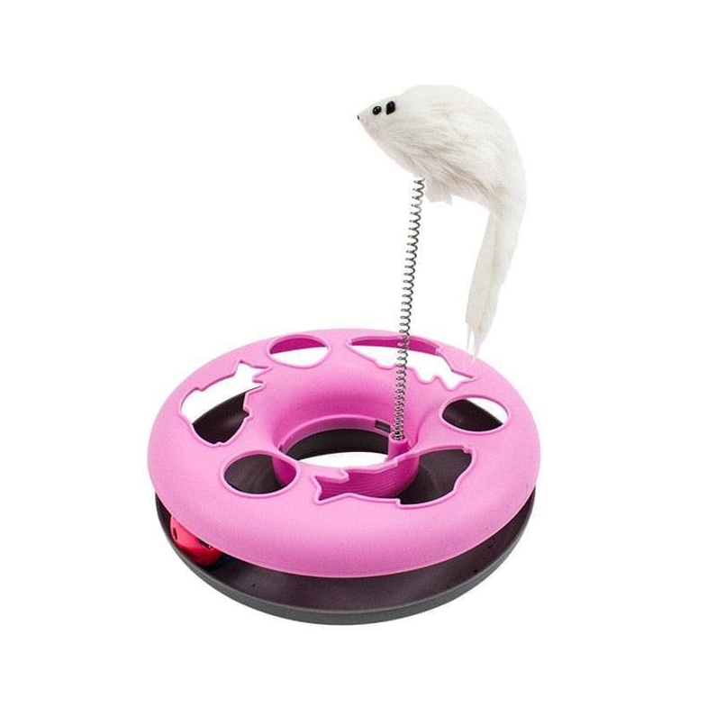 Brinquedo para Gatos com Bolinha e Rato Interativo-Miau Auau Pets