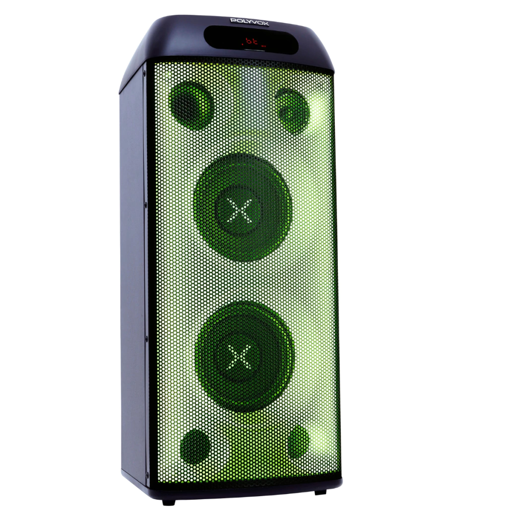 Caixa de Som Amplificada Bluetooth XT-660T Full LED Torre c/ 3 vias / 800W TWS Polyvox