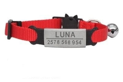 Coleira para C&atilde;es e Gatos Pequenos Personalizada com Sino-Miau Auau Pets