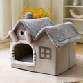 Cama para C&atilde;es e Gatos Casa de Veludo-Miau Auau Pets