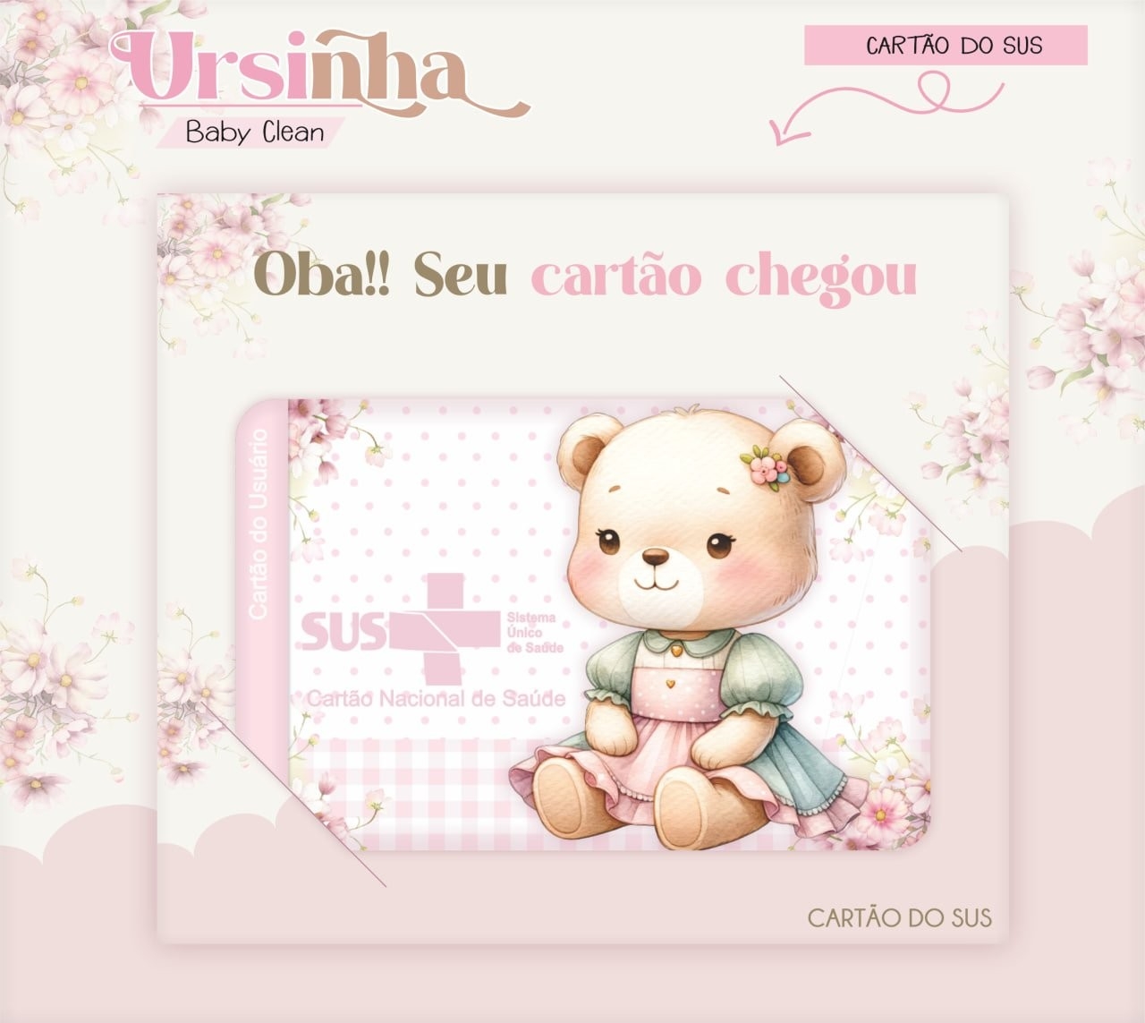 Caderneta e Livro do bebe Ursinha Baby Clean - Arquivo Digital