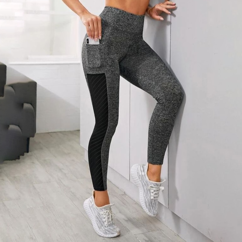 leggings de treino de fitness sem costura malha esporte bolso legging femme  moda alta cintura leggings mulheres yoga – FELICITEM SHOP