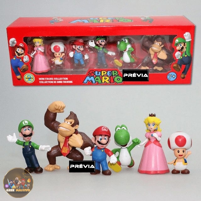 Kit 2 Figuras Pvc 12cm Mario E Luigi - Super Mario Bros