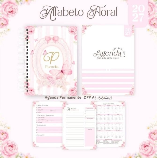 ALFABETO FLORAL – COLEÇÃO BIG 2027 COMPLETO