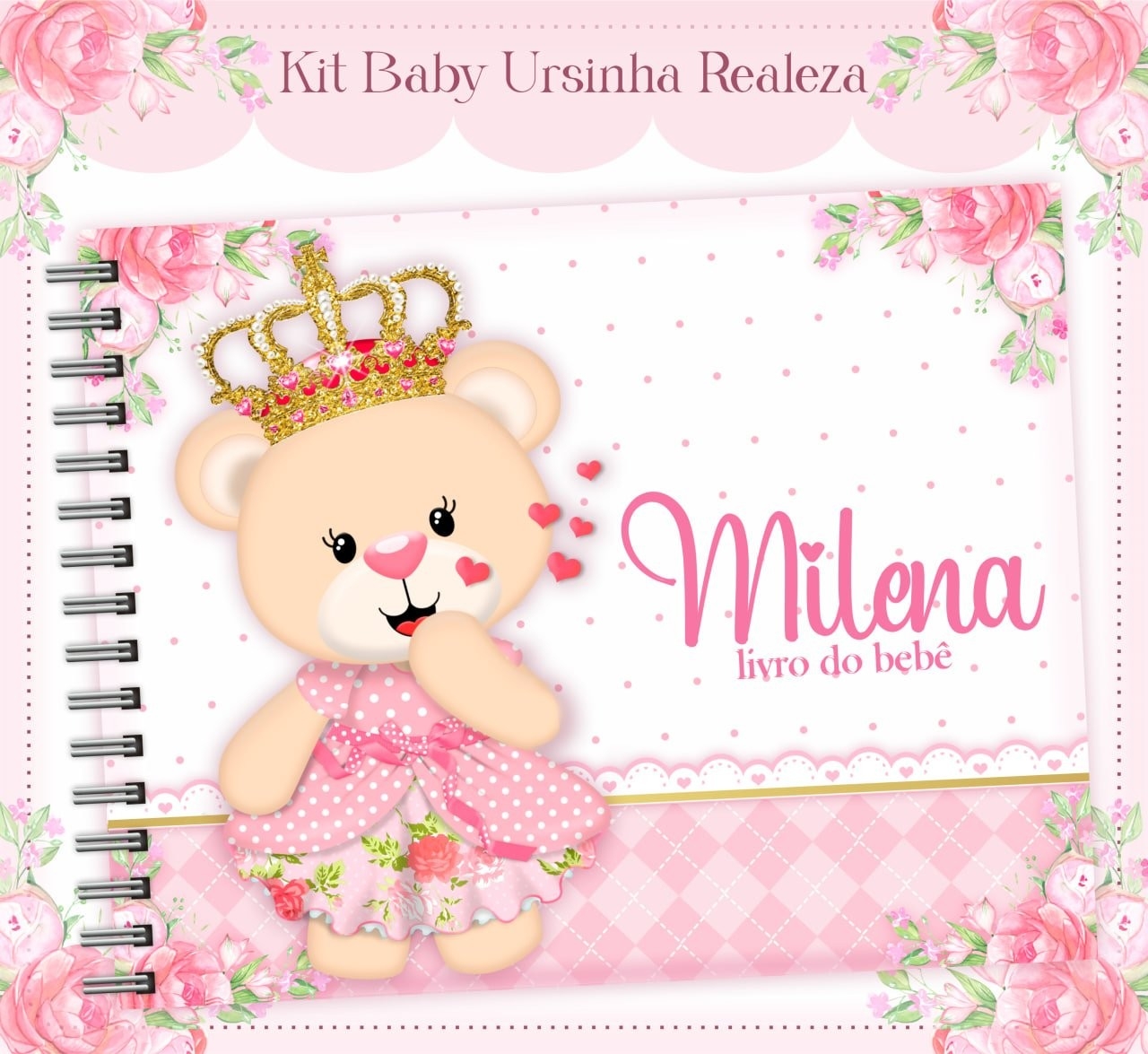 Arquivo Digital Cadernetas e Livro do Bebe Ursinha Realeza