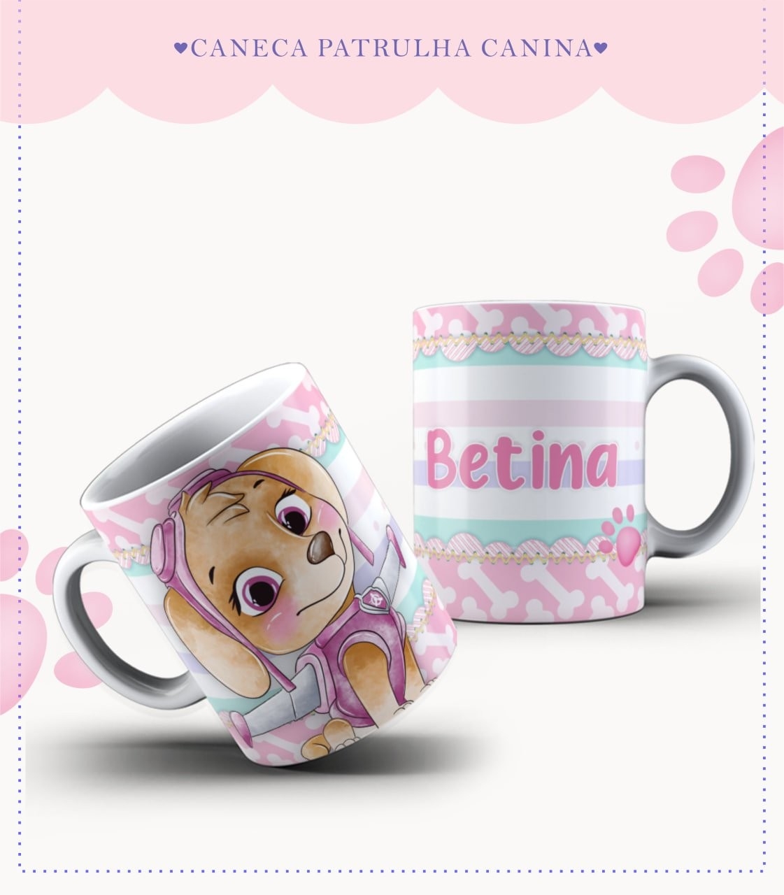 PATRULHA CANINA SKYE - Caderneta e Caneca