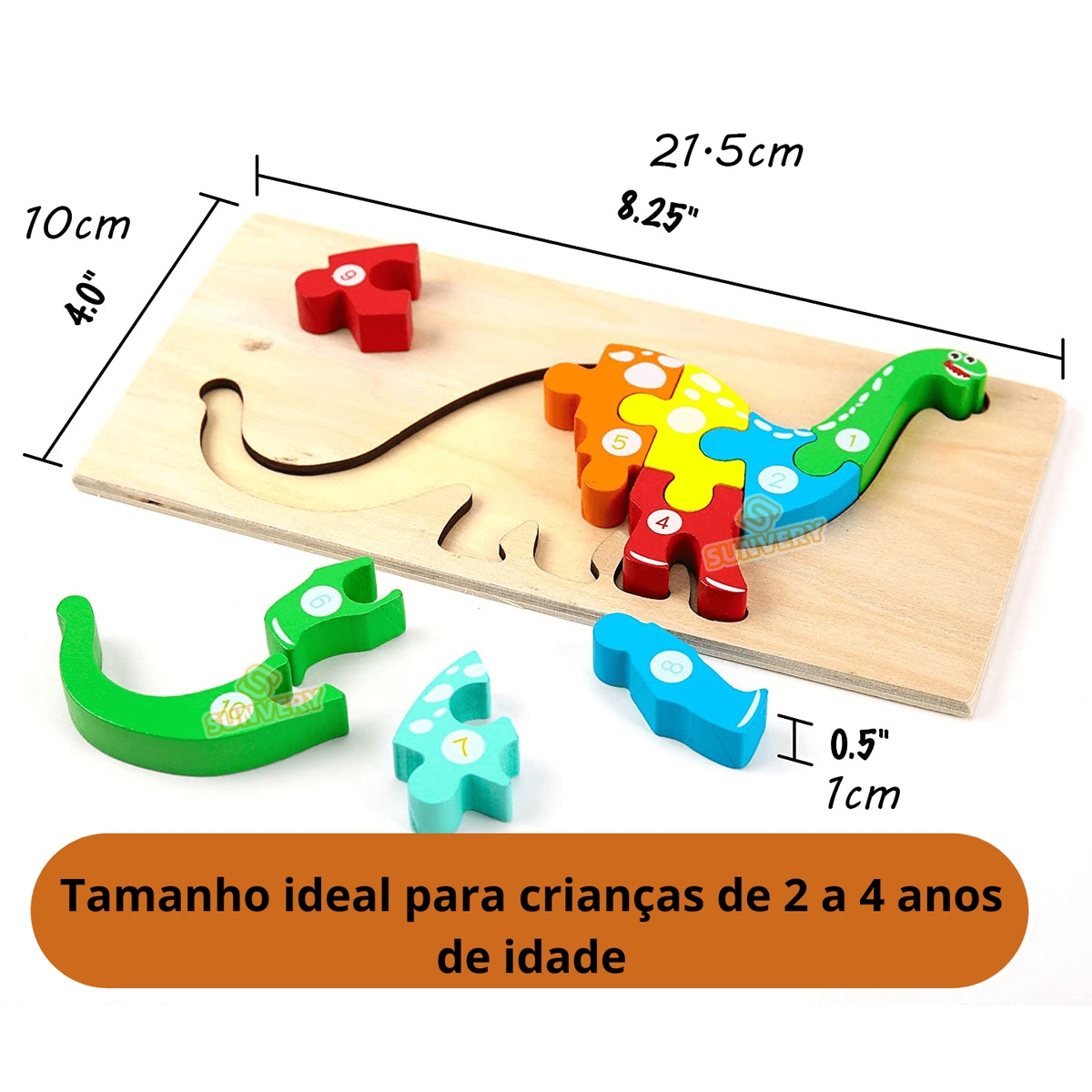 Montessori dinossauro quebra-cabeças de madeira para crianças idades 2-4  meninos meninas dos desenhos animados