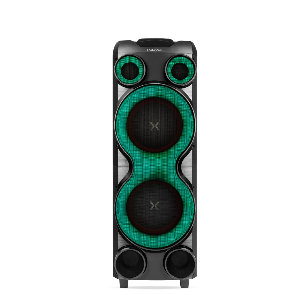 Caixa De Som Amplificada Polyvox Xt2210t LED 2300W Cor Preto
