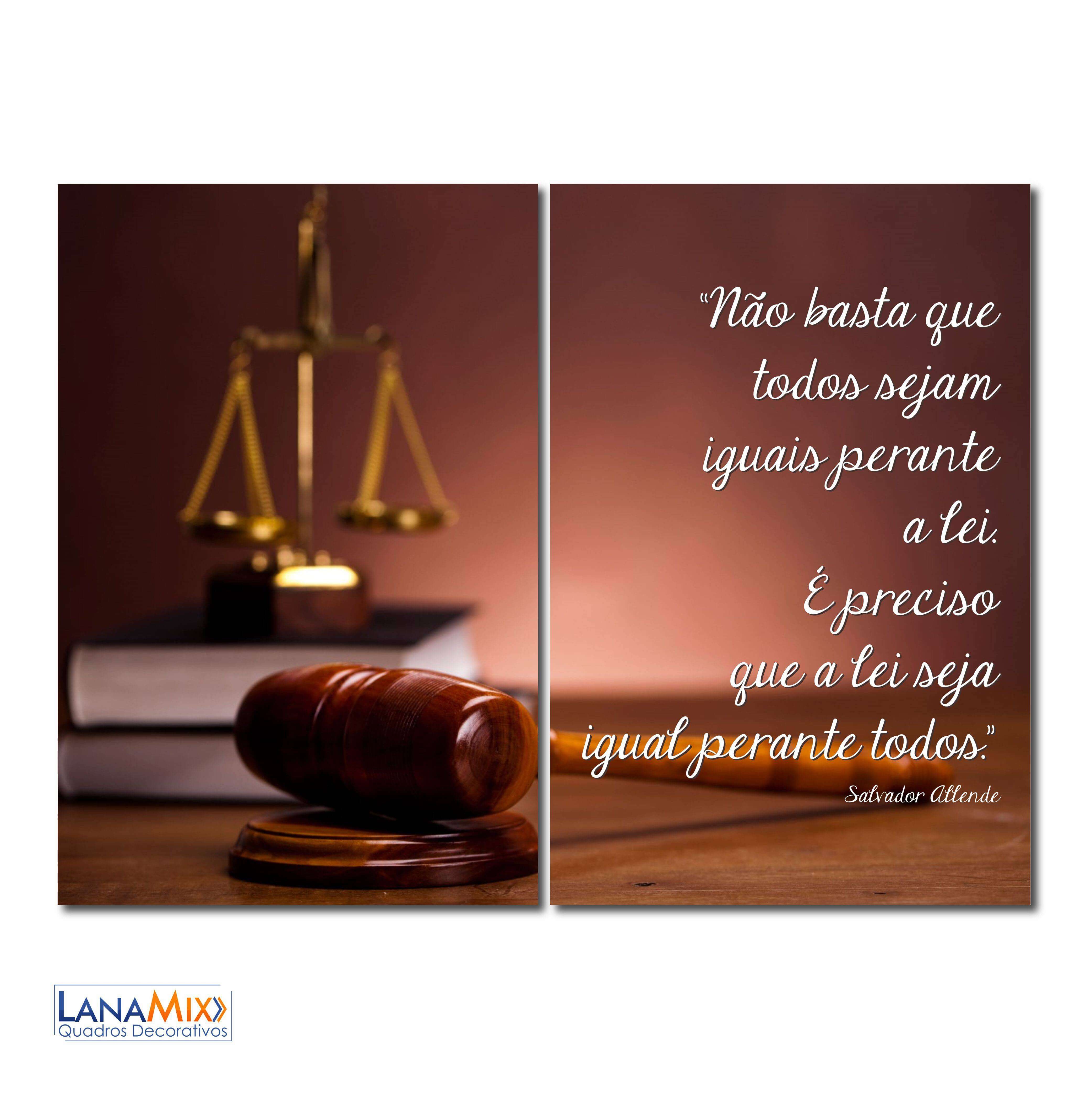 Quadro Advocacia Martelo Frase