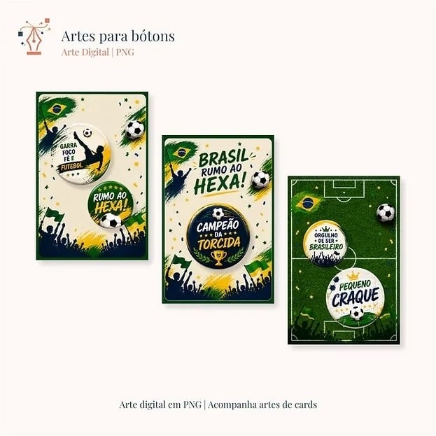 Artes para bottons – Torcer Juntos Copa 2026
