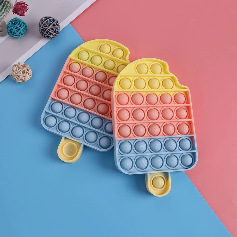 Rainbow Push Bubble Animal Brinquedos, Squeeze Stress Reliever, Mini Jogo,  Brinquedo Sensorial, Simples Dimple, Relaxar