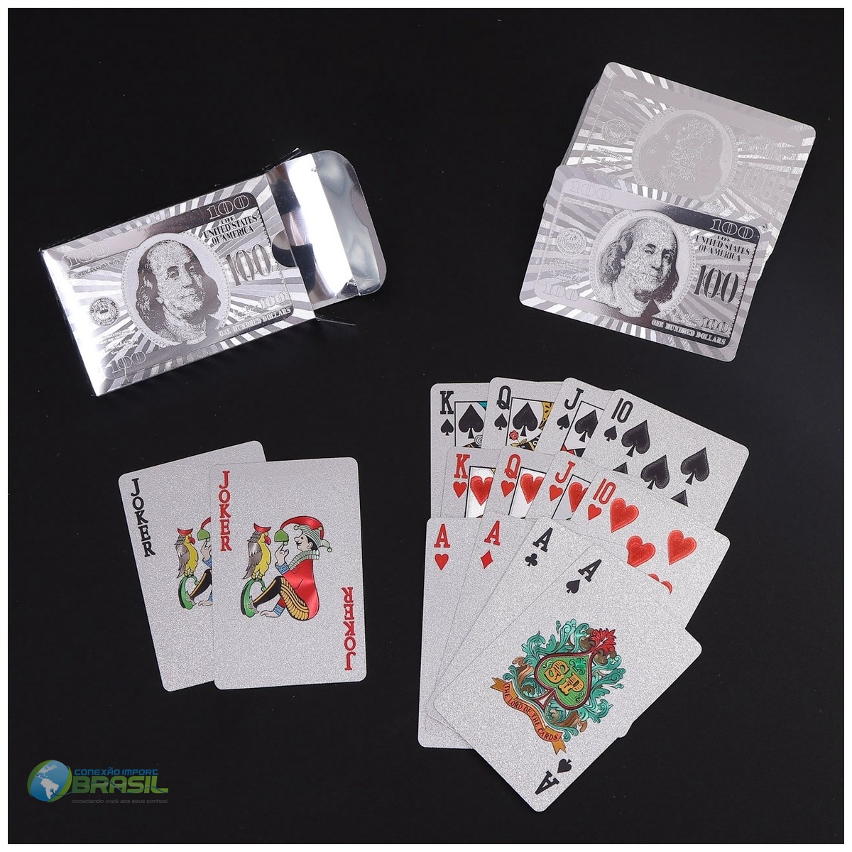 Baralho de Poker Profissional GOLD SILVER - FRETE GRÁTIS