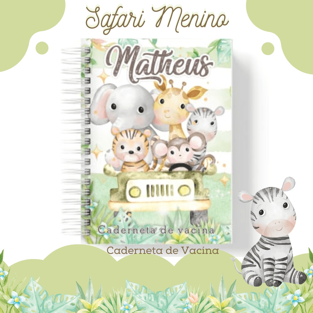Capas Cadernetas Safari - SOMENTE CAPAS