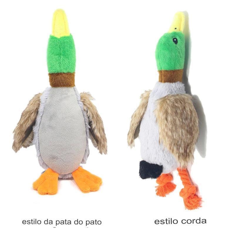Brinquedo de Pel&uacute;cia Pato com Apito-Miau Auau Pets