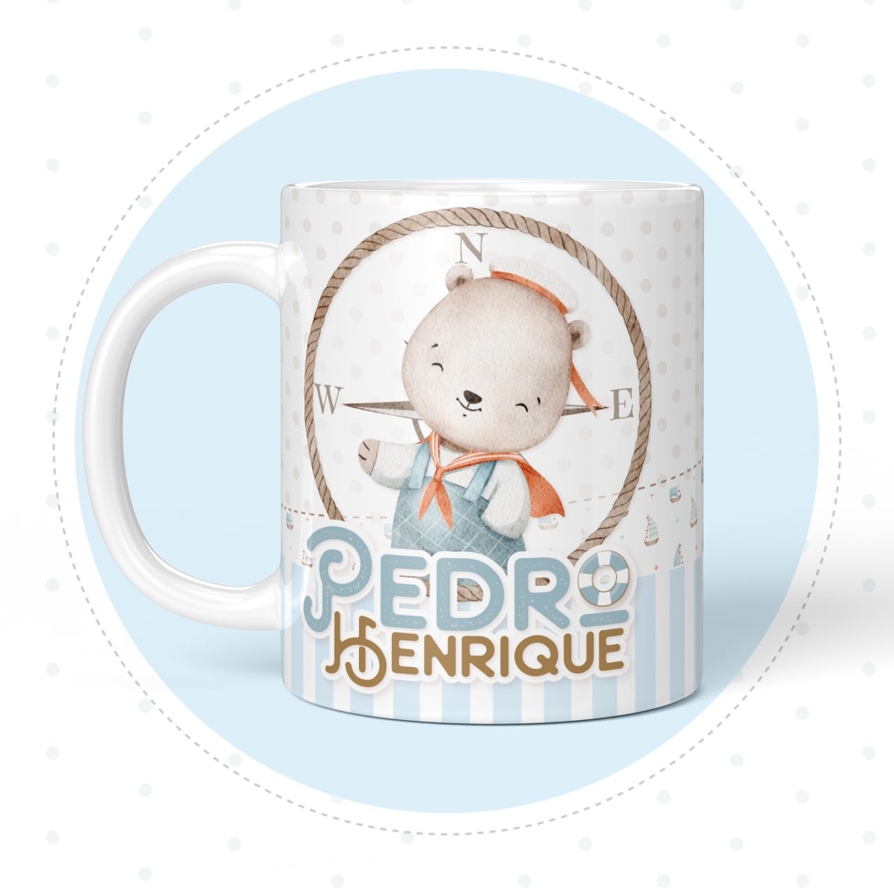 Caderneta com Livros do bebe Ursinho Marinheiro - Arquivo Digital