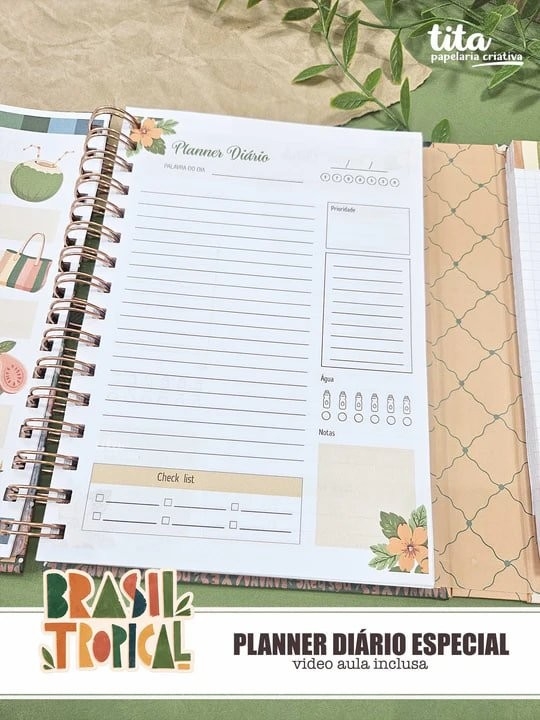 Brasil Tropical – Kit Encadernação Especial + Video Aulas Aulas Polly