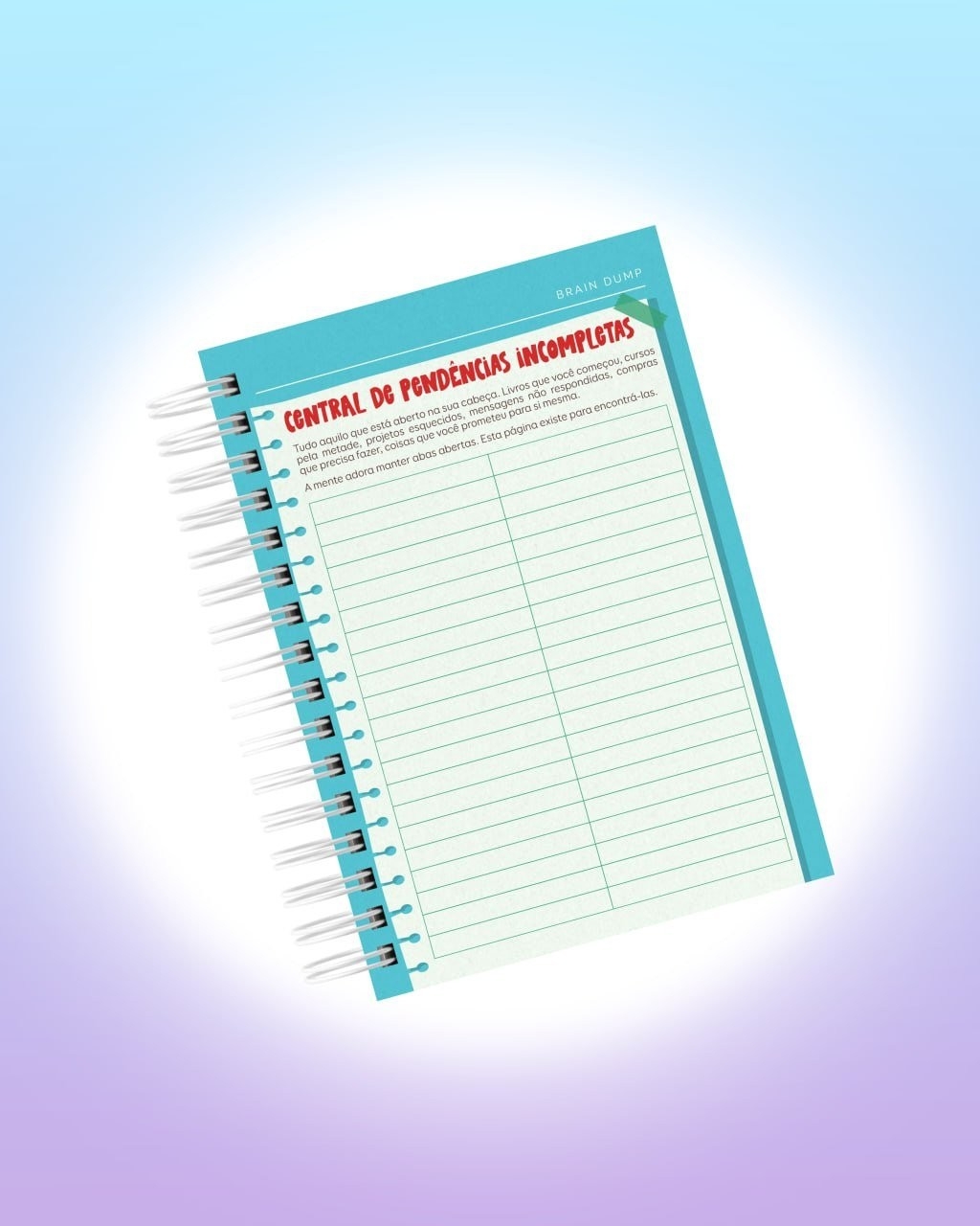 Arquivo Digital Planner de Sobrevivência para Cérebros Caóticos