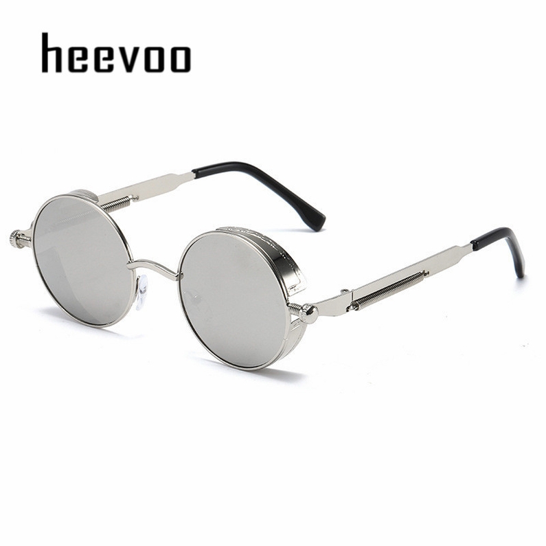 Óculos de Sol Redondo Metal Steampunk Vintage High Quality Original 7