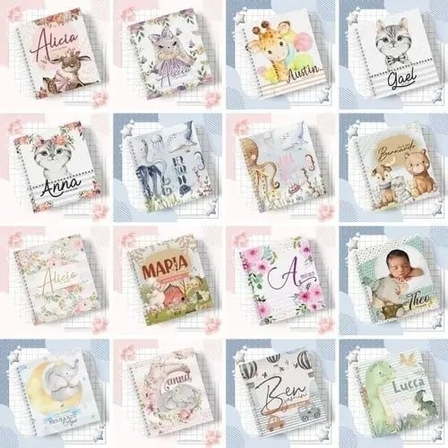 Arquivo Pack +50 Temas Maternidade Caderneta Livro Bebe Álbum