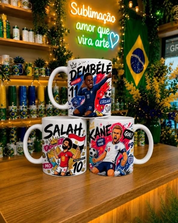 GIGANTES DO FUTEBOL – ARTES PARA CANECAS
