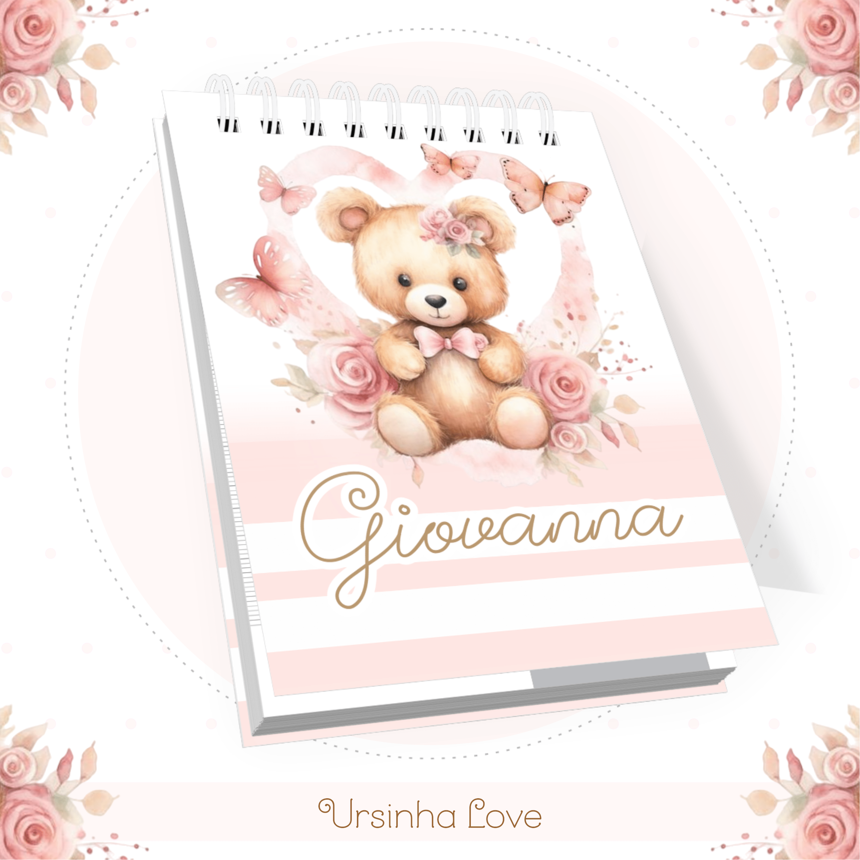 Caderneta e Livro do bebe Ursinha Love