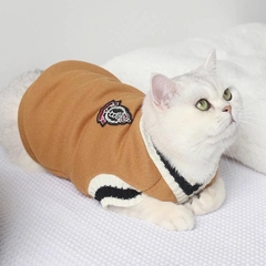 Roupa para C&atilde;es e Gatos Blusa Estilo Universit&aacute;rio-Miau Auau Pets