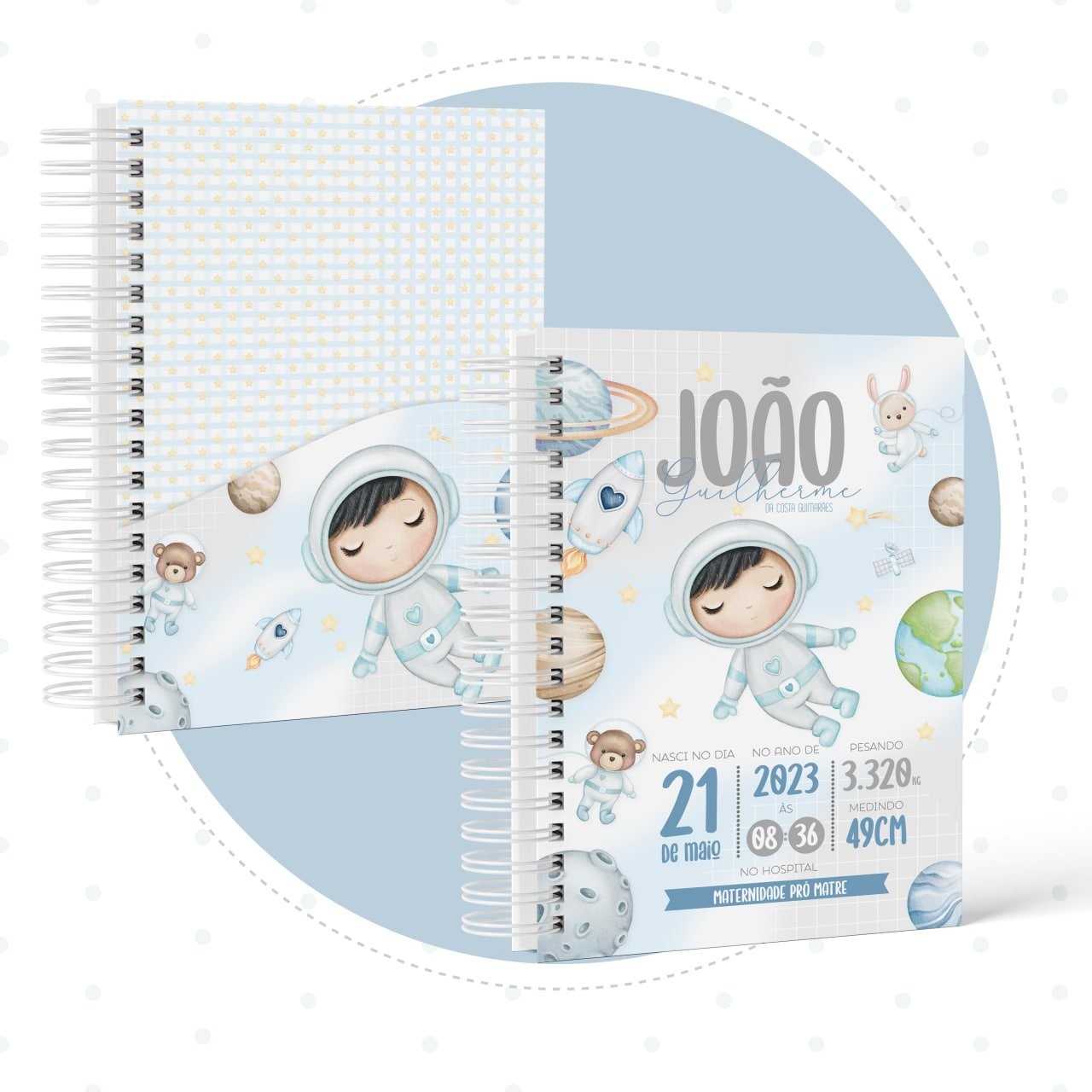 ASTRONAUTA - Maternidade Caderneta Livro do bebe