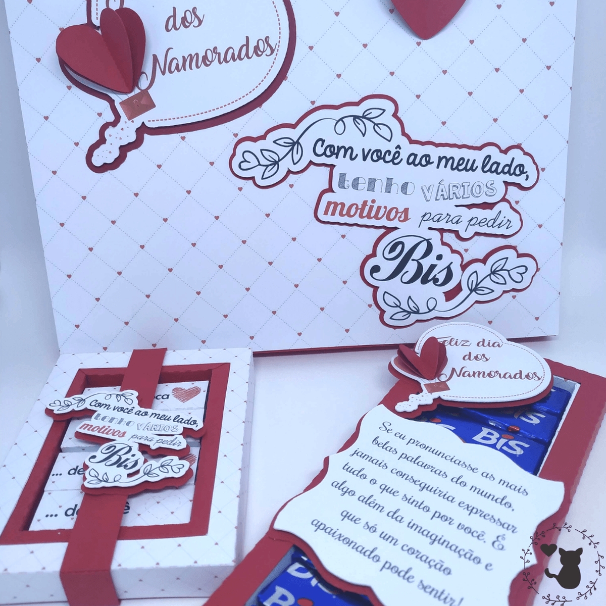 Caixa BIS - Namorados, Caixa de Papel com mensagem na capa …