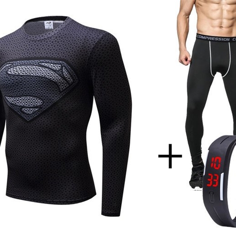 Camisa Camiseta Compressão Superman Mma Bike Corrida Moto