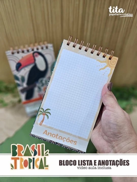 Brasil Tropical – Kit Encadernação Especial + Video Aulas Aulas Polly