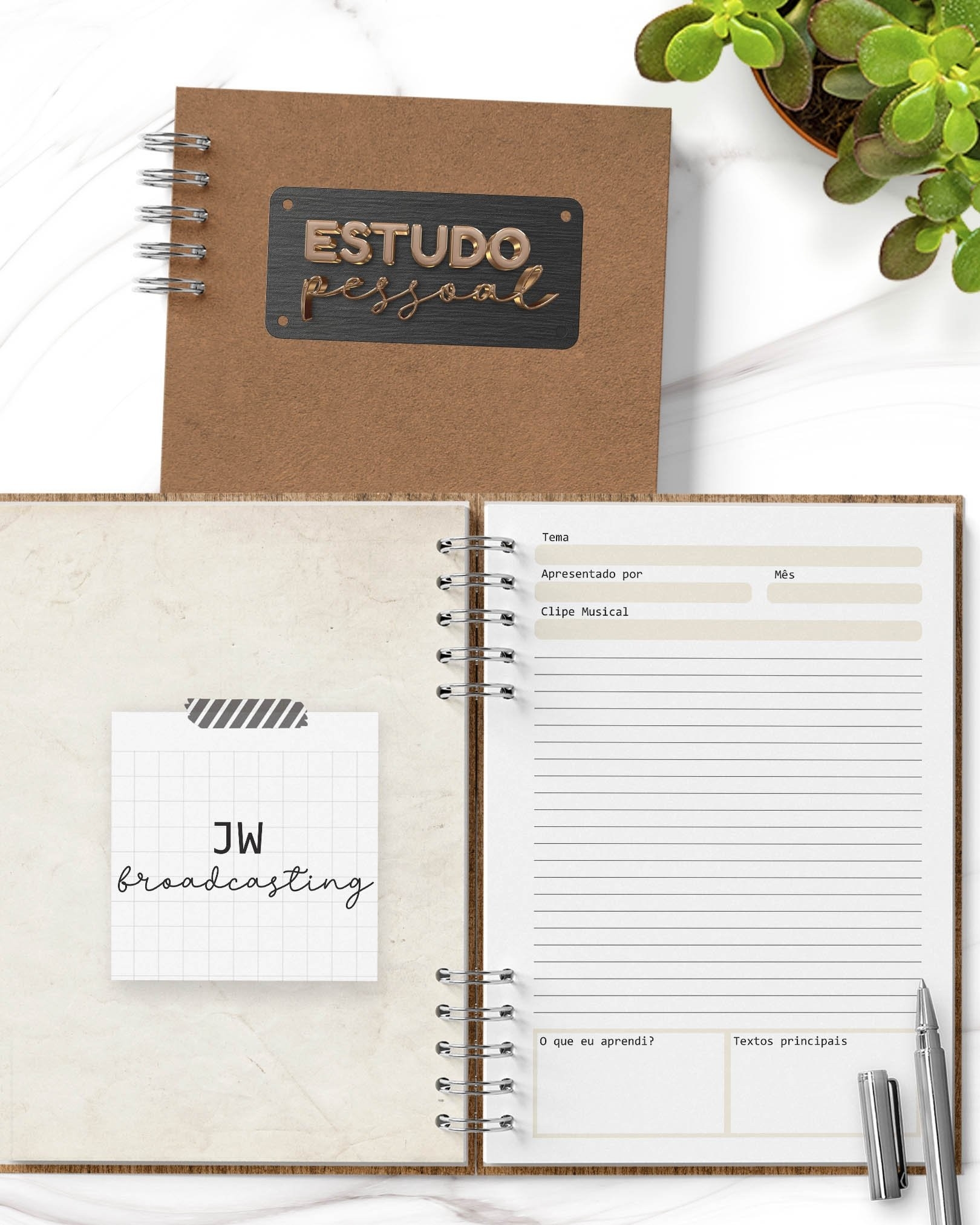 Arquivo Caderno Estudo Pessoal JW Masculino