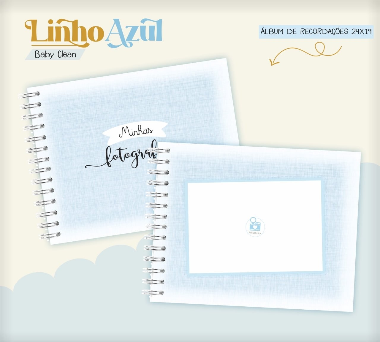 Caderneta e Livro do bebe Linho Azul - Arquivo Digital
