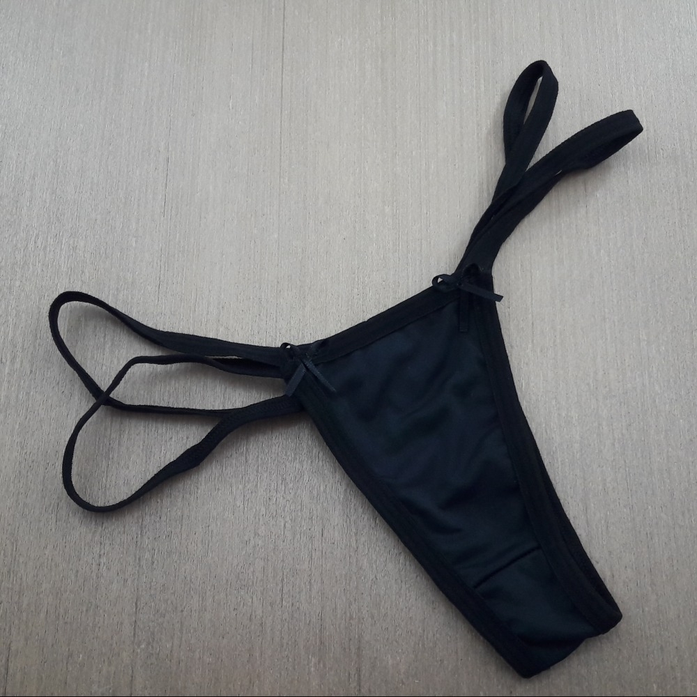 Tanga Fio em Microfibra Laterais Tiras - C8613