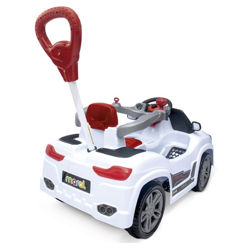 Carrinho de Passeio Infantil 2 em 1 com Pedal BM Car Branco - Maral