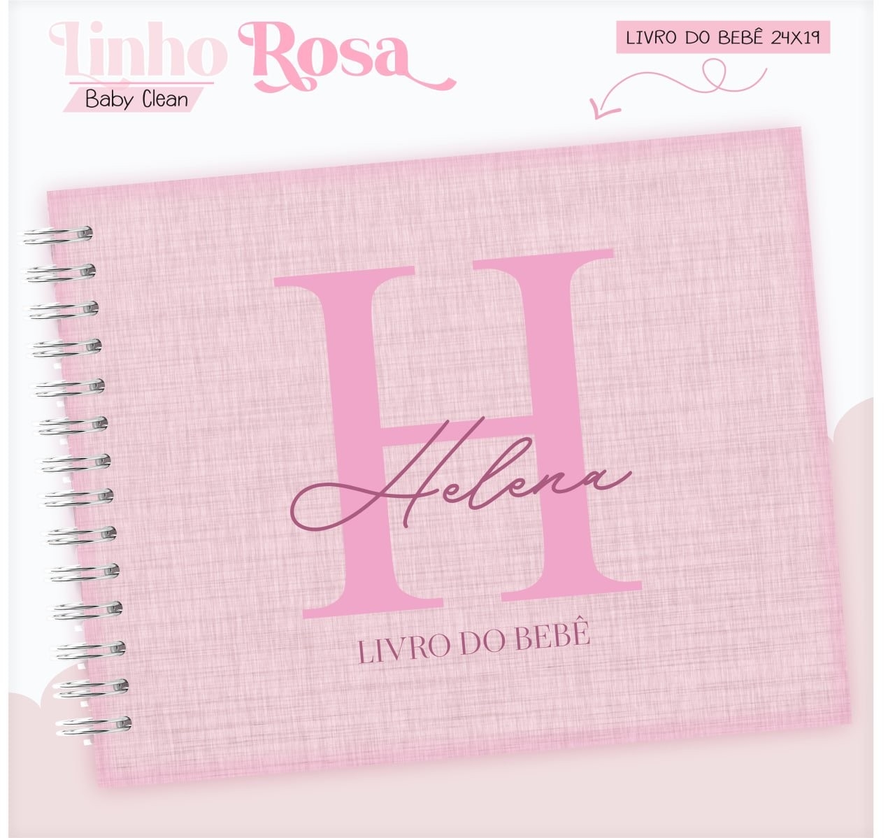 Caderneta e Livro do bebe Linho Rosa - Arquivo Digital