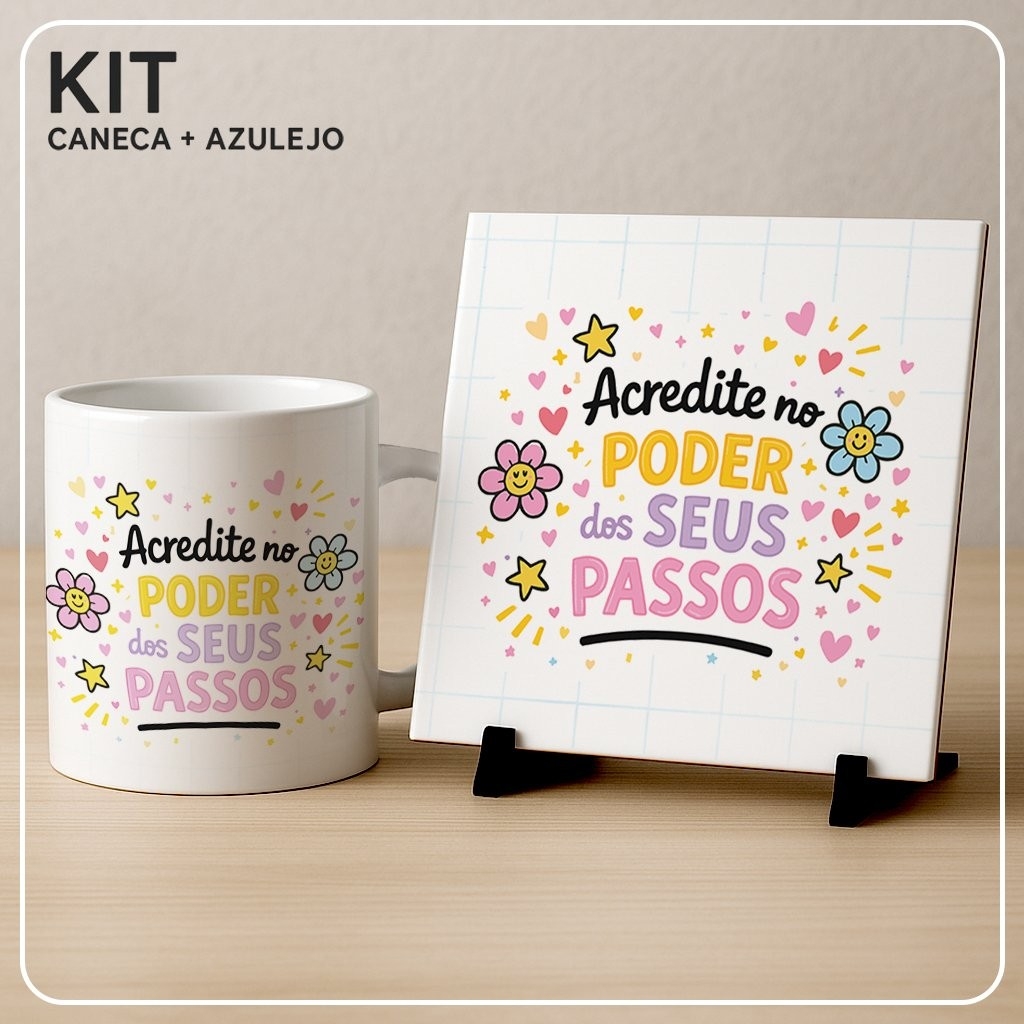 artes para canecas e azulejos Coleção Lindas Frases