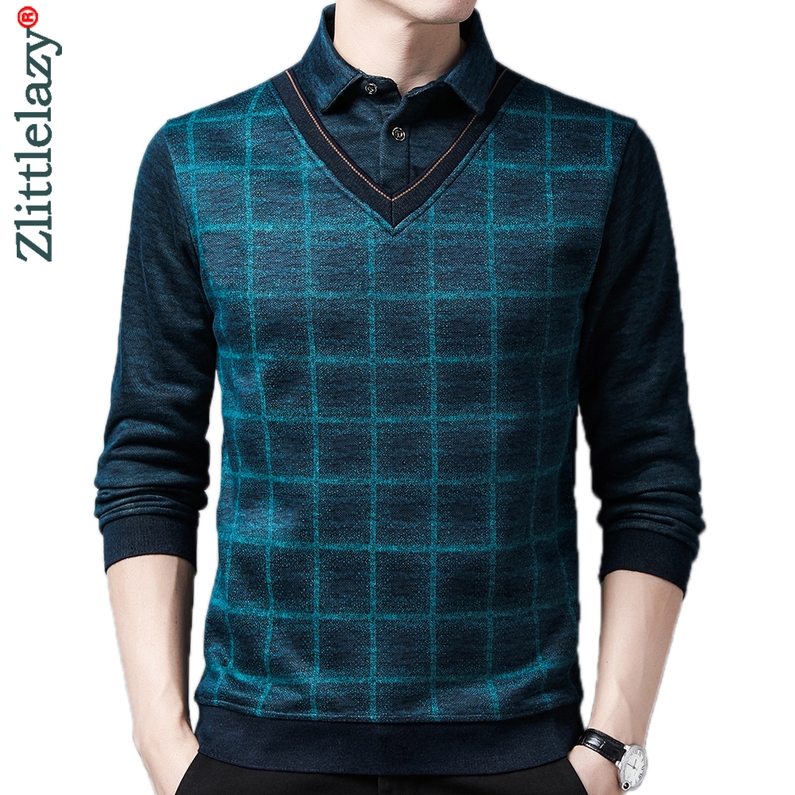 Camisa Polo Masculinas StripMens Casual Luxury Pullover Premium Xadrez 1