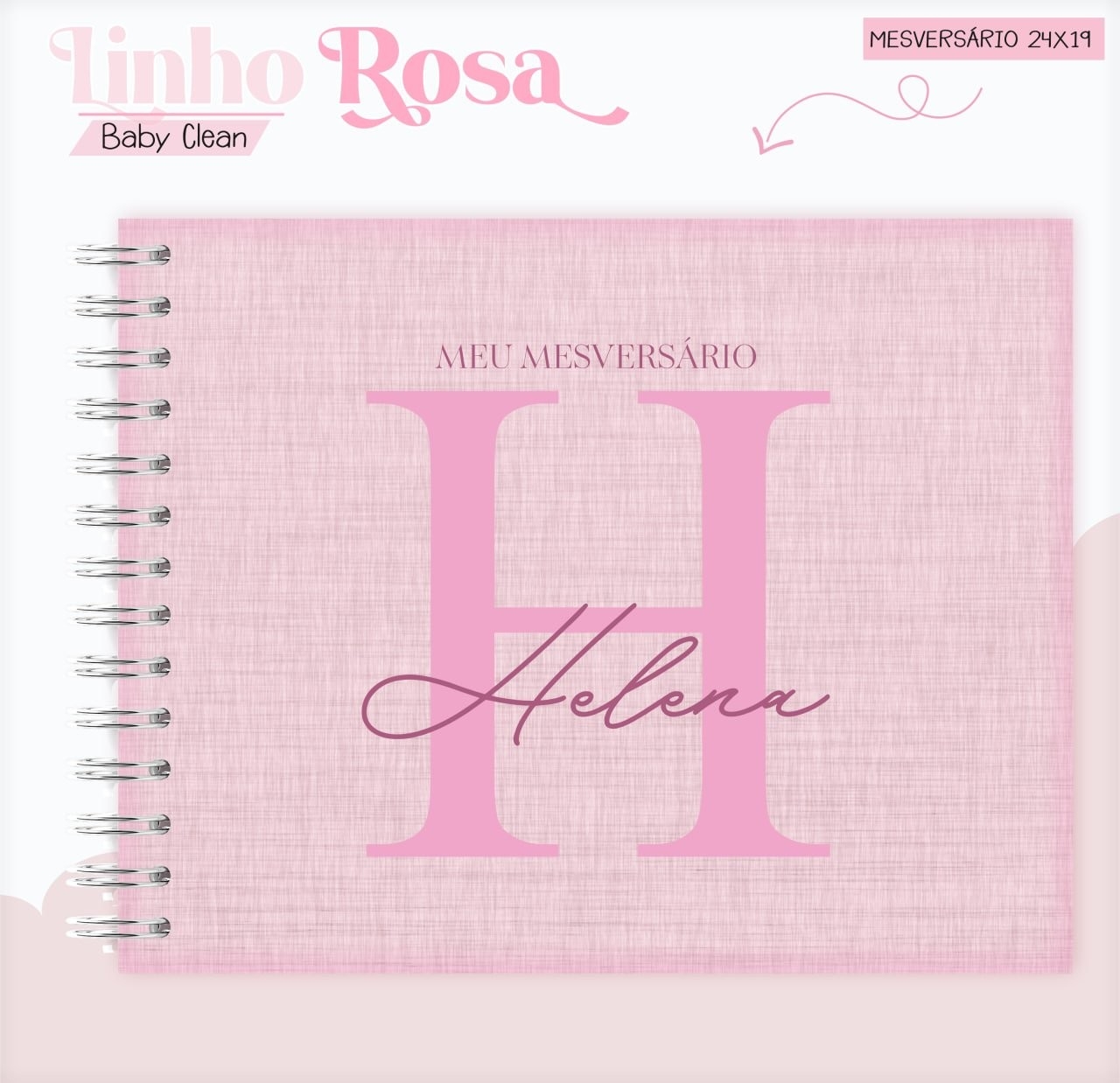 Caderneta e Livro do bebe Linho Rosa - Arquivo Digital