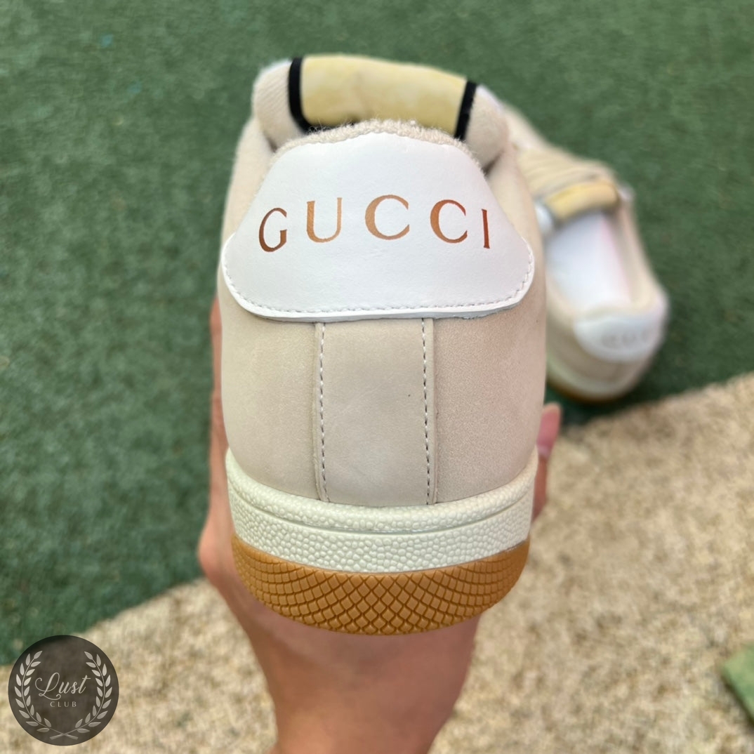 Gucci Screener Cream Leather