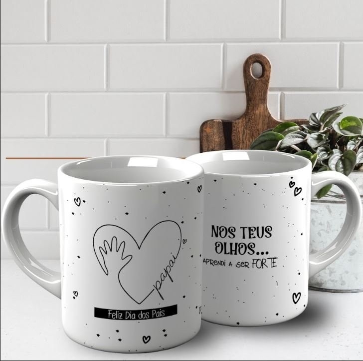 ARTE PARA CANECA DIA DOS PAIS MINIMALISTA