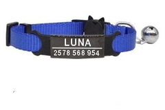 Coleira para C&atilde;es e Gatos Pequenos Personalizada com Sino-Miau Auau Pets