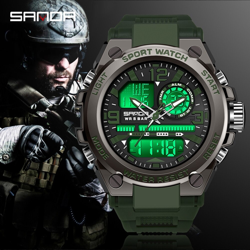 Relógio Militar Ultra Resistente SANDA WR 6024 99 SHOP