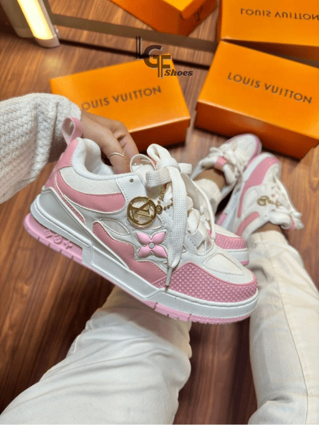 Tênis Louis Vuitton skate - Rosa