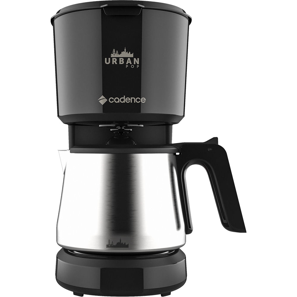 Cafeteira Elétrica Cadence Urban Pop 30 Xicaras Preto / Inox