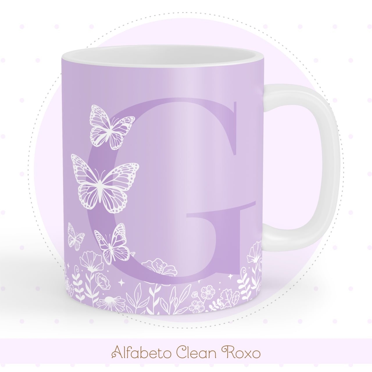 Caderneta e Livro do bebe Alfabeto Clean Borboleta Roxo