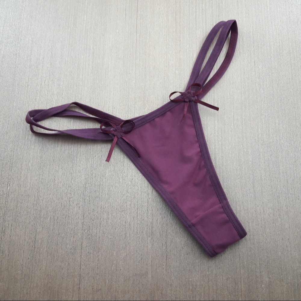 Tanga Fio em Microfibra Laterais Tiras - C8613