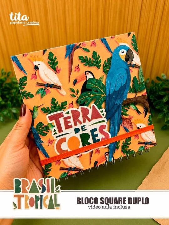 Brasil Tropical – Kit Encadernação Especial + Video Aulas Aulas Polly