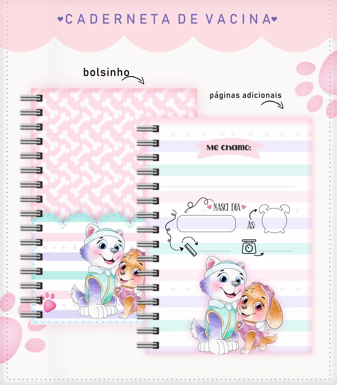 PATRULHA CANINA SKYE - Caderneta e Caneca