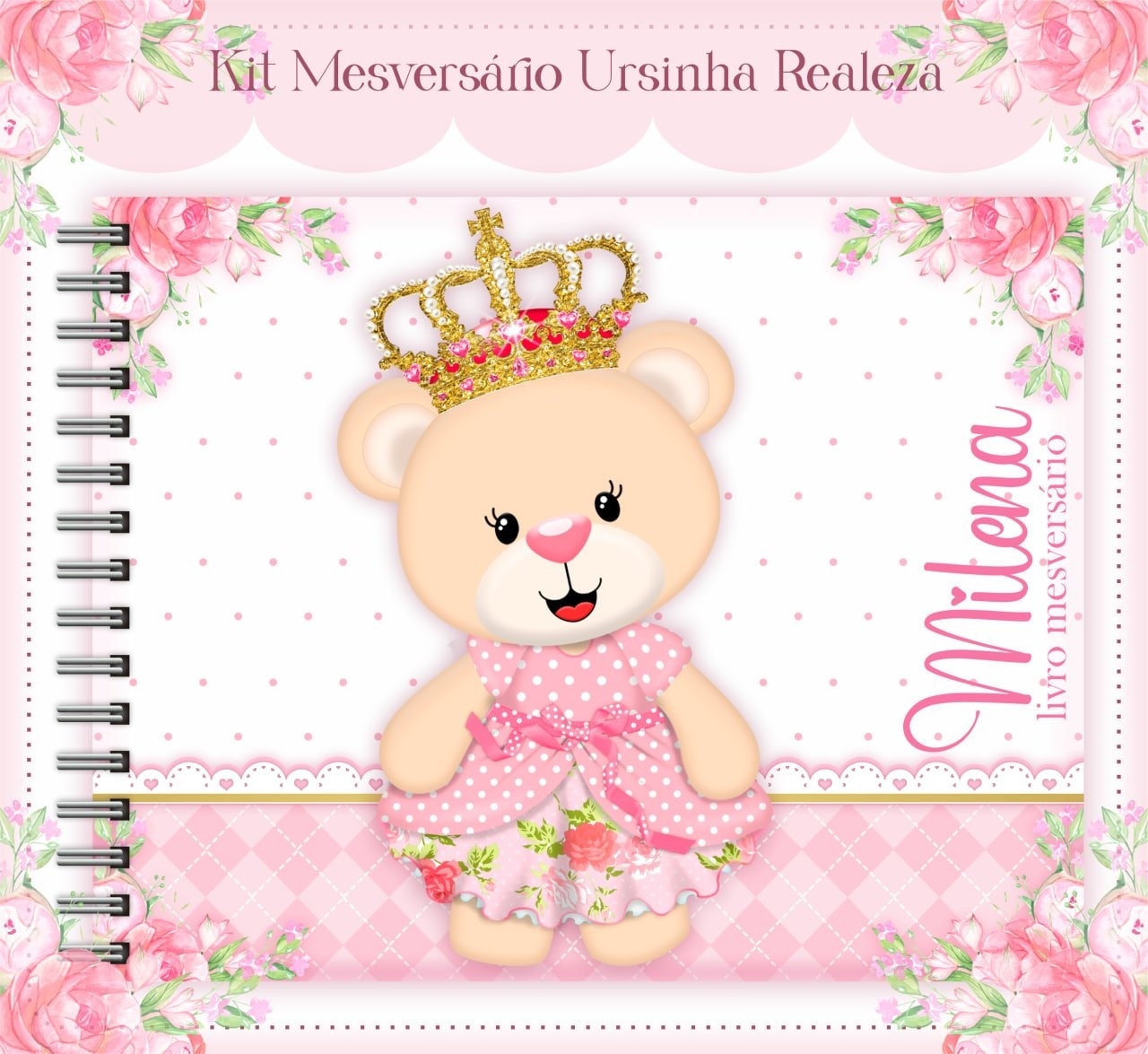 Arquivo Digital Cadernetas e Livro do Bebe Ursinha Realeza